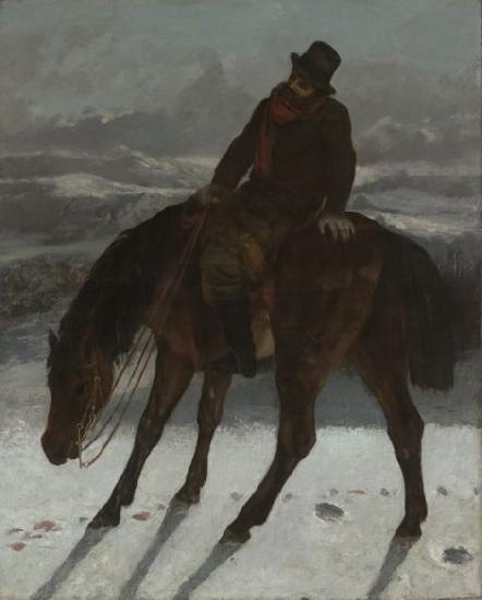 Gustave Courbet Hunter on Horseback